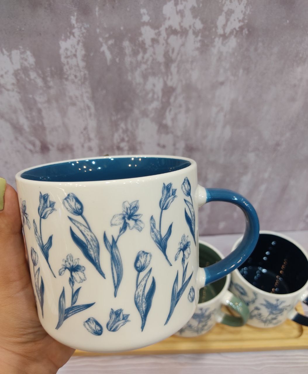 ماگ سرامیکی گلدار شیک برای قهوه و چای 