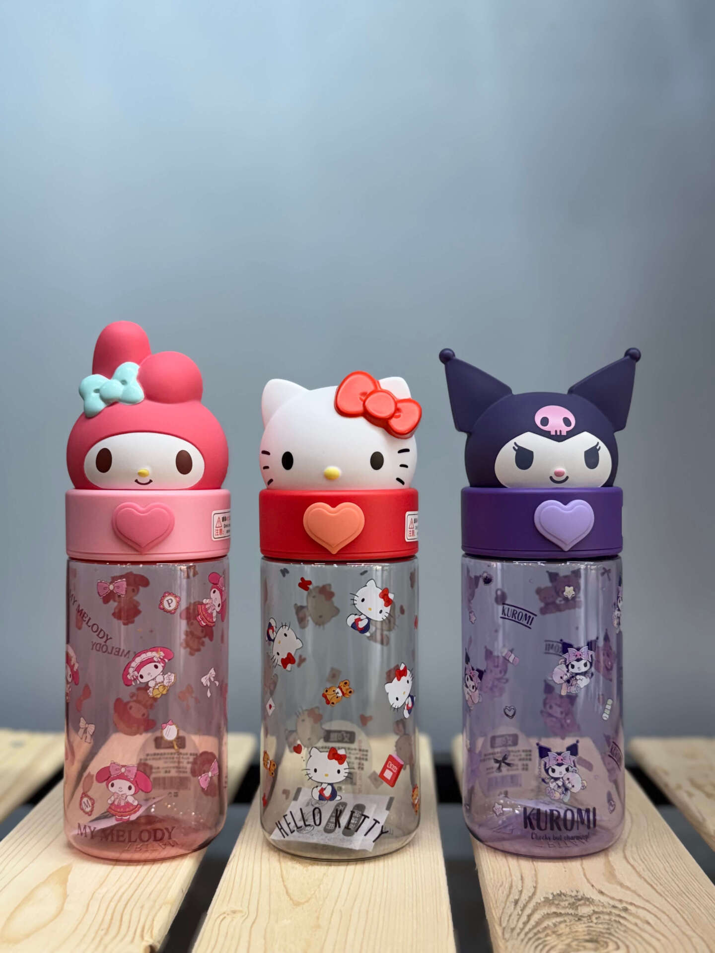 قمقمه فانتزی کاراکتری My Melody صورتی با درب قلبی ضد نشت 