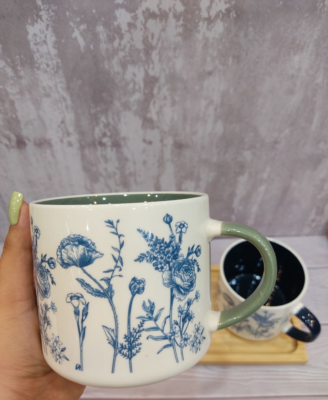  خرید ست ماگ سرامیکی گل‌دار مناسب پذیرایی 